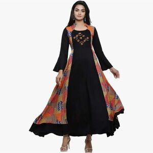 Yash Gallery Women’s long Indian Anarkali Curtis for Summer